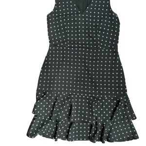 Ann Taylor Factory Black and White Dress with Ruffle
